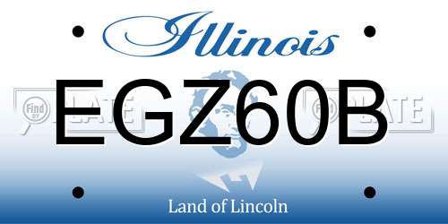 EGZ60B Illinois License Plate