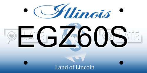 EGZ60S Illinois License Plate