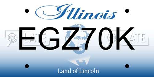 EGZ70K Illinois License Plate