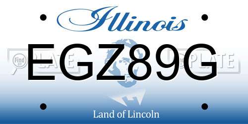 EGZ89G Illinois License Plate