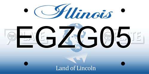 EGZG05 Illinois License Plate