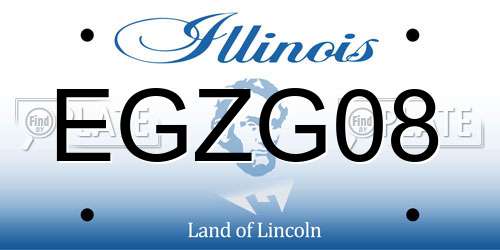 EGZG08 Illinois License Plate