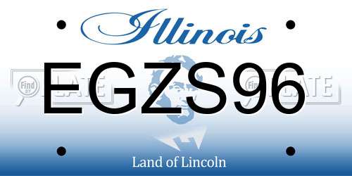 EGZS96 Illinois License Plate