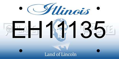 EH11135 Illinois License Plate
