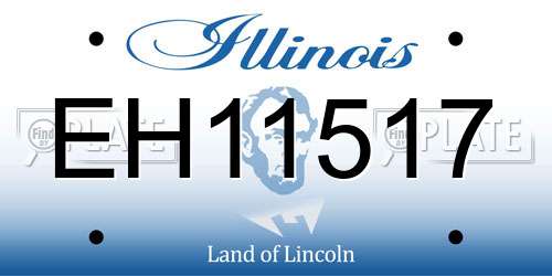 EH11517 Illinois License Plate