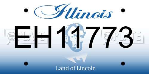 EH11773 Illinois License Plate