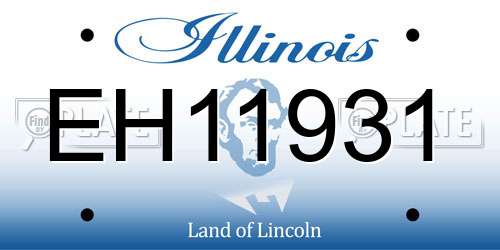 EH11931 Illinois License Plate
