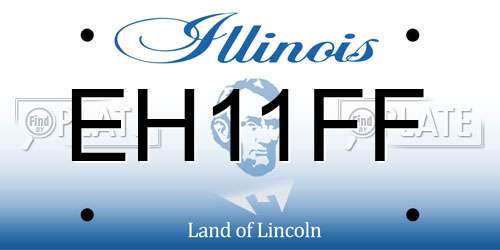 EH11FF Illinois License Plate