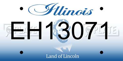 EH13071 Illinois License Plate
