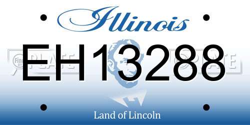 EH13288 Illinois License Plate