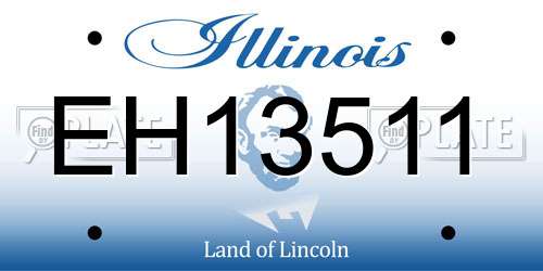 EH13511 Illinois License Plate
