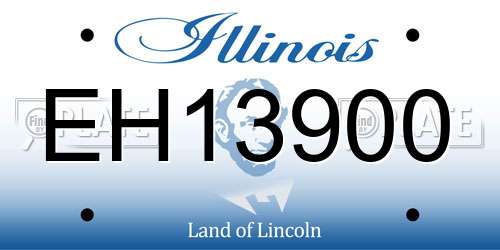 EH13900 Illinois License Plate