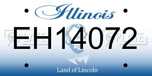 EH14072 Illinois License Plate