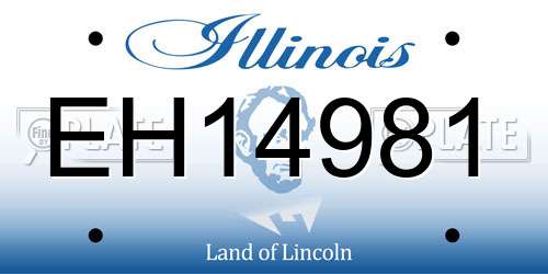 EH14981 Illinois License Plate