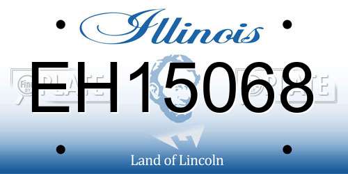 EH15068 Illinois License Plate