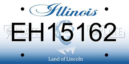 EH15162 Illinois License Plate