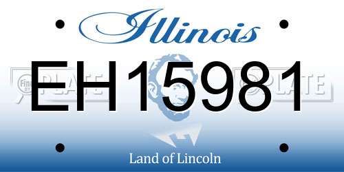 EH15981 Illinois License Plate
