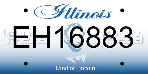 EH16883 Illinois License Plate