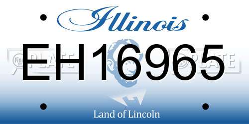 EH16965 Illinois License Plate