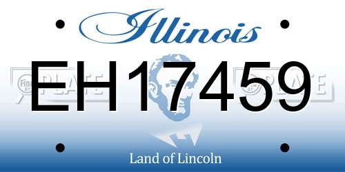 EH17459 Illinois License Plate