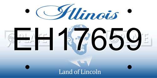 EH17659 Illinois License Plate