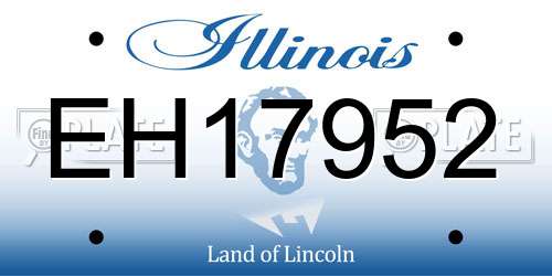 EH17952 Illinois License Plate