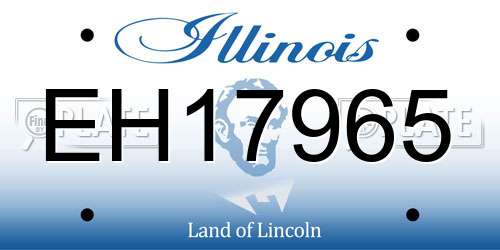 EH17965 Illinois License Plate