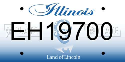 EH19700 Illinois License Plate