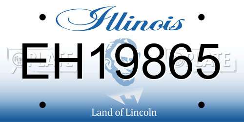 EH19865 Illinois License Plate