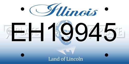 EH19945 Illinois License Plate