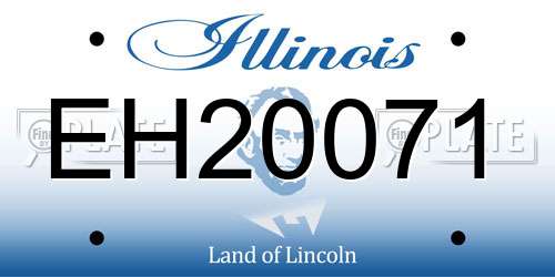 EH20071 Illinois License Plate