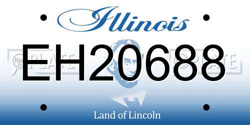EH20688 Illinois License Plate