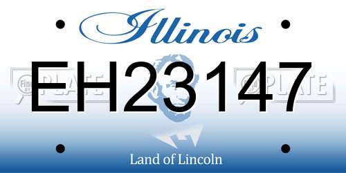 EH23147 Illinois License Plate