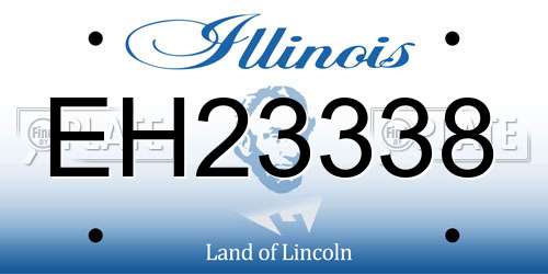 EH23338 Illinois License Plate