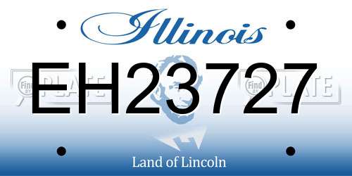 EH23727 Illinois License Plate
