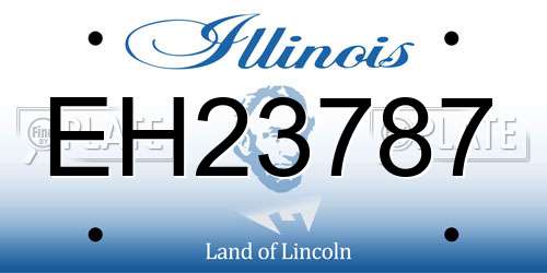 EH23787 Illinois License Plate