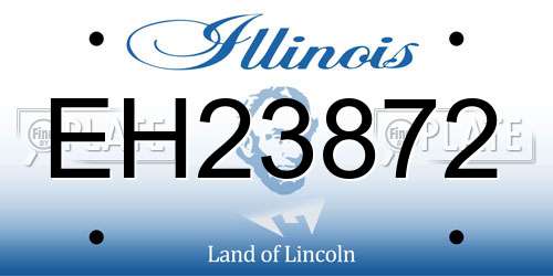 EH23872 Illinois License Plate