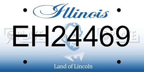 EH24469 Illinois License Plate