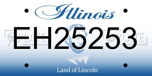 EH25253 Illinois License Plate