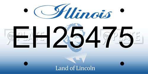 EH25475 Illinois License Plate