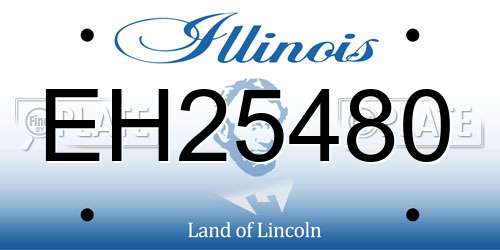 EH25480 Illinois License Plate