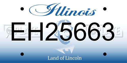 EH25663 Illinois License Plate