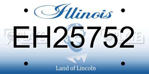 EH25752 Illinois License Plate