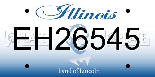 EH26545 Illinois License Plate