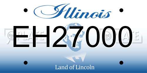 EH27000 Illinois License Plate