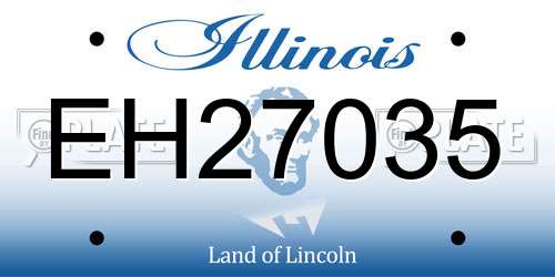 EH27035 Illinois License Plate