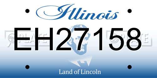 EH27158 Illinois License Plate
