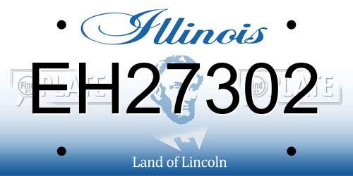 EH27302 Illinois License Plate