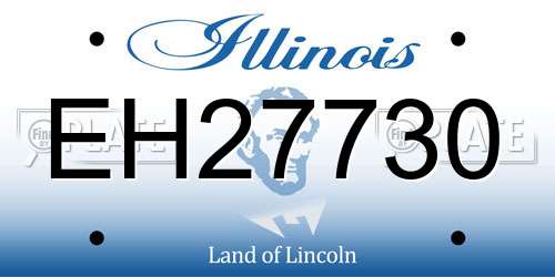 EH27730 Illinois License Plate