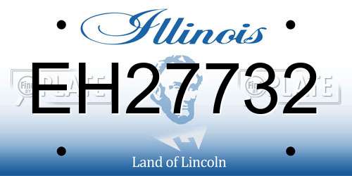 EH27732 Illinois License Plate